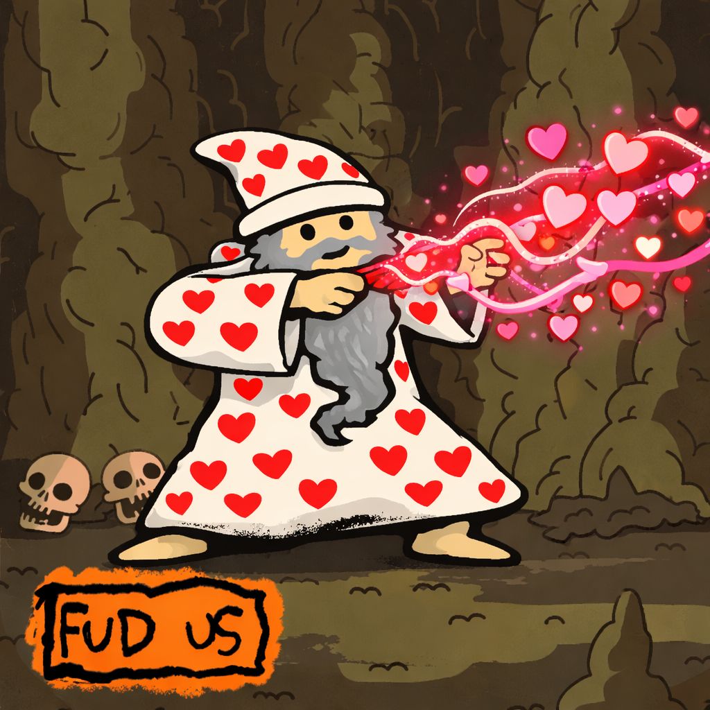 Love wizard casting heart spells